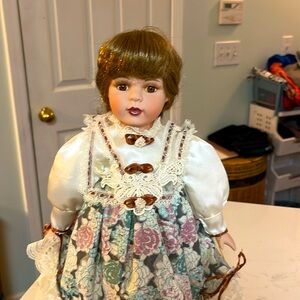 Tiffany Handmade and Hand Painted Porcelain Original Special Edition W/Stand